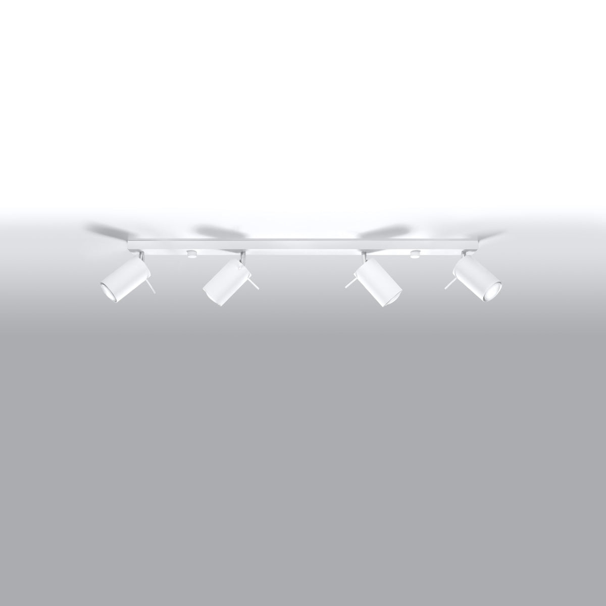 Plafonnier moderne acier blanc orientable