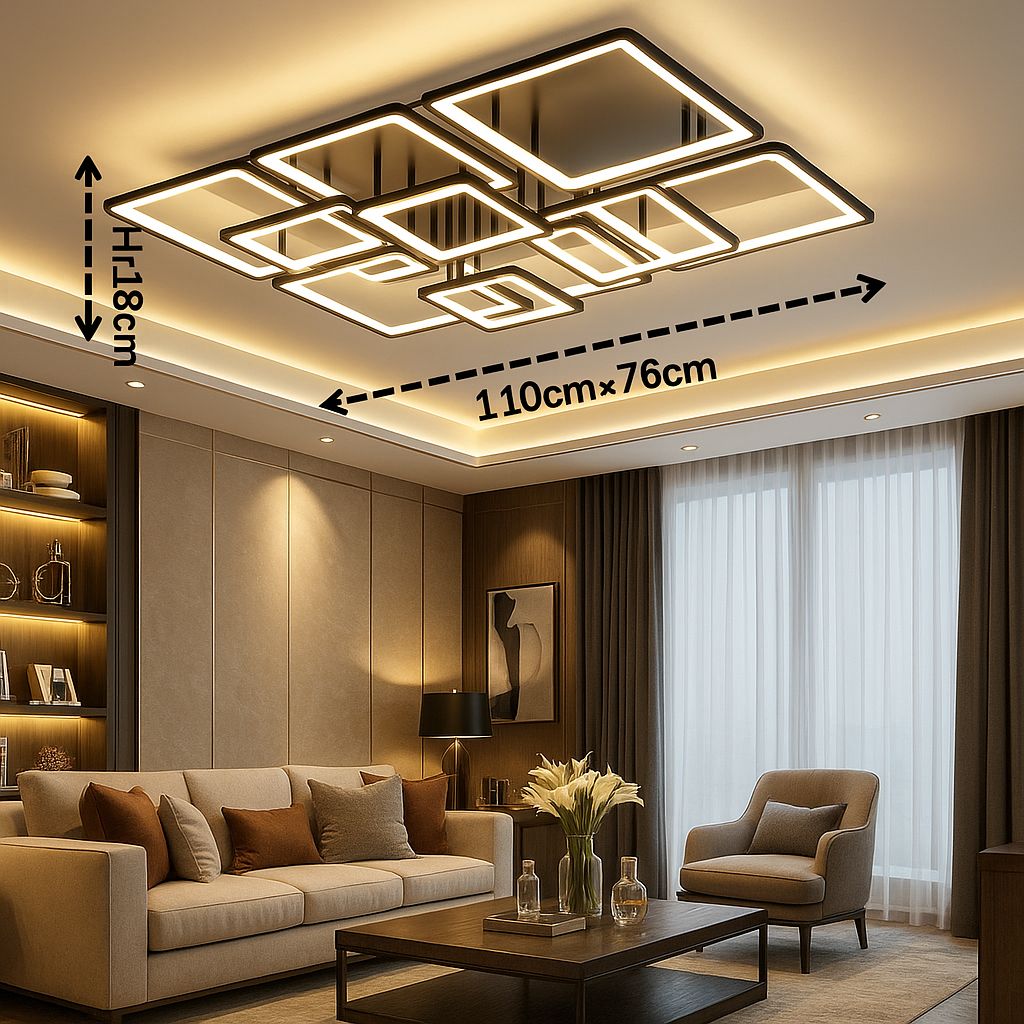 Trevia — Suspension cadres superposés LED