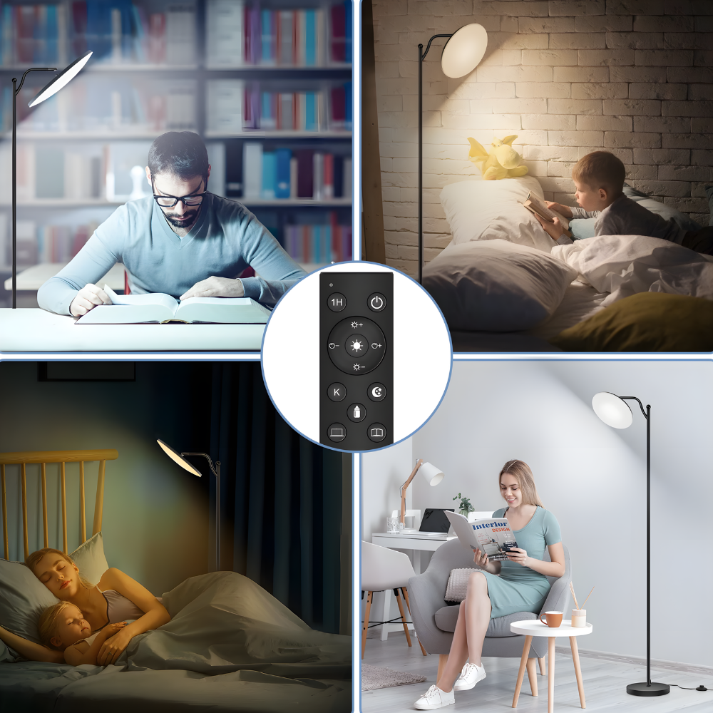 Aérane — Lampadaire LED au profil courbé