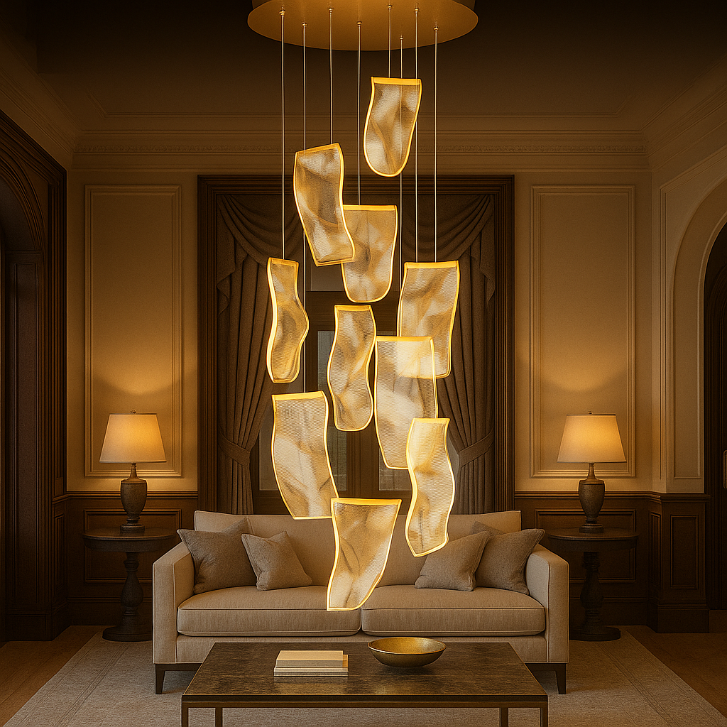 Cristella — Suspension cascade en cristal LED