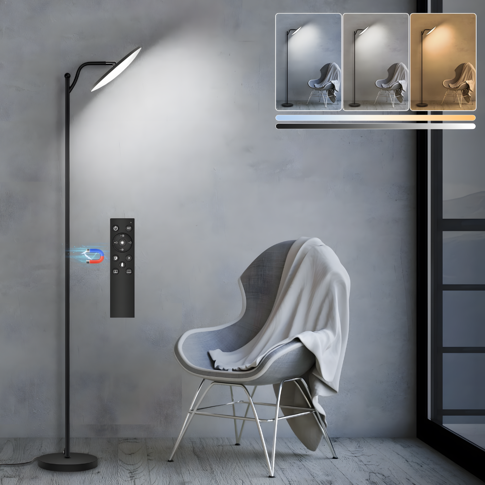 Aérane — Lampadaire LED au profil courbé