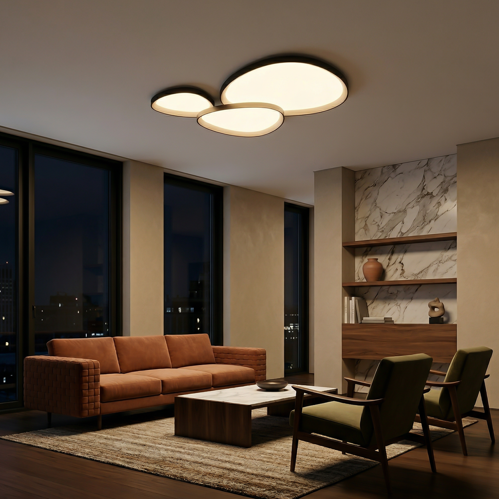 Plafonnier LED Sculptural en Aluminium – Modèle Artisto (DIMOREE)