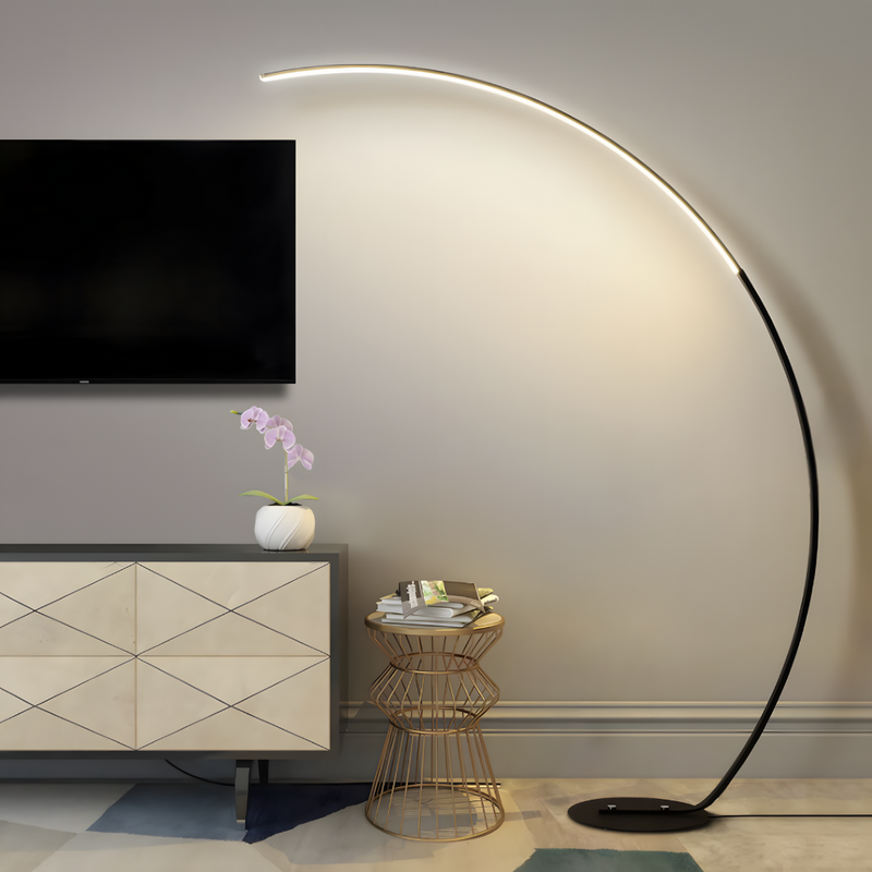 Arqua — Lampadaire LED arqué esprit nordique