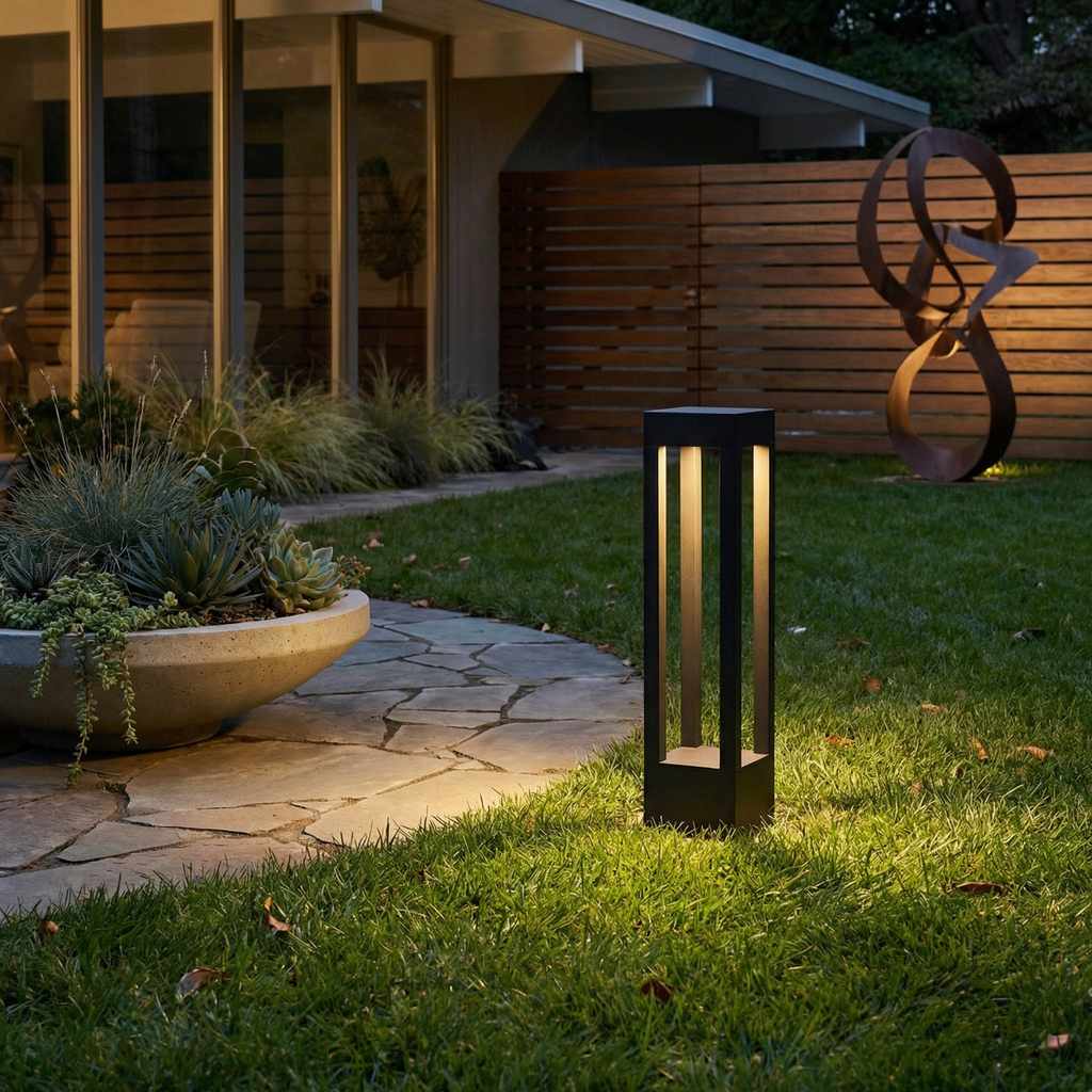 Lampadaire d'Extérieur Noir pour Terrasse – Modèle Elio (DIMOREE)