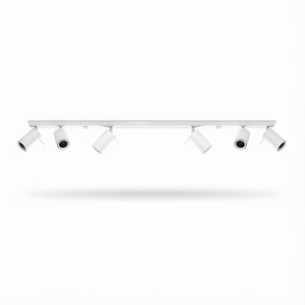 Faretta — Plafonnier blanc à six spots orientables