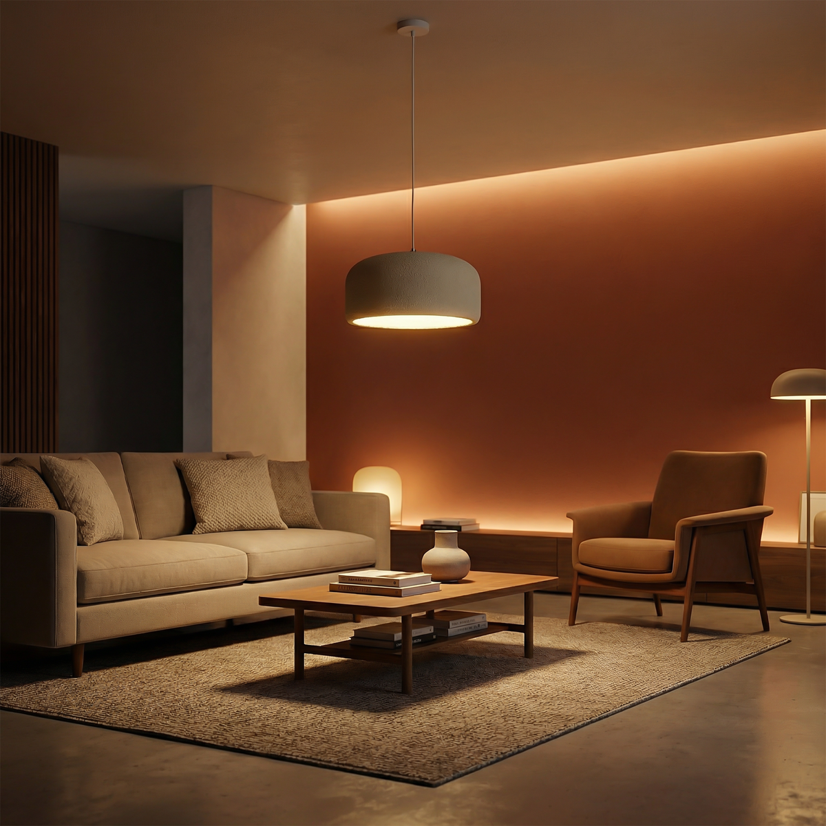 Polara — Suspension LED minimaliste en polymère