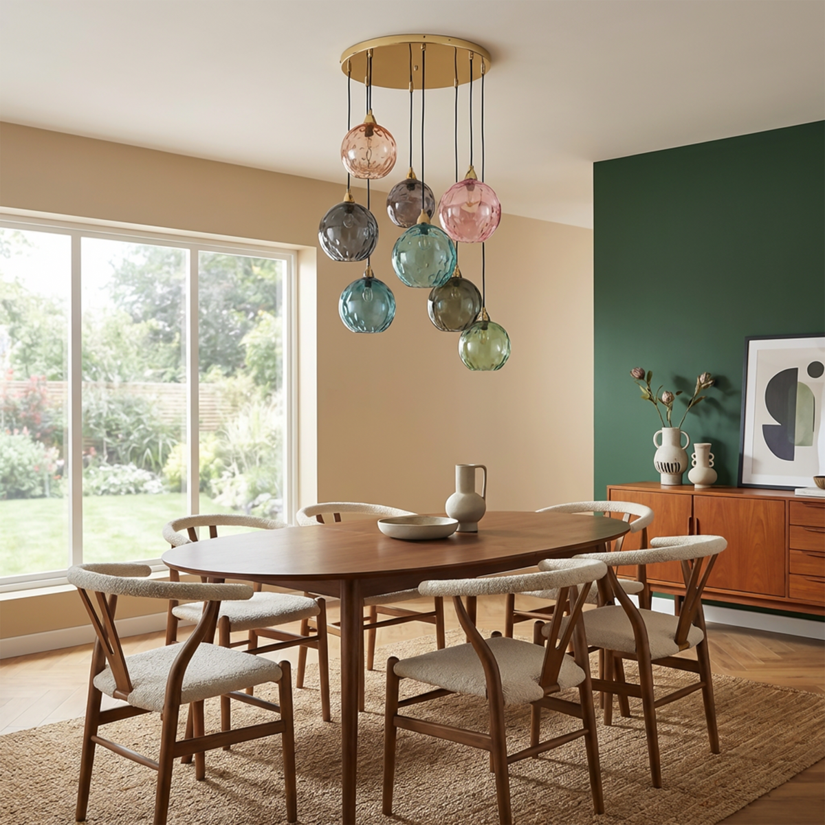 Celesta — Suspension en verre coloré