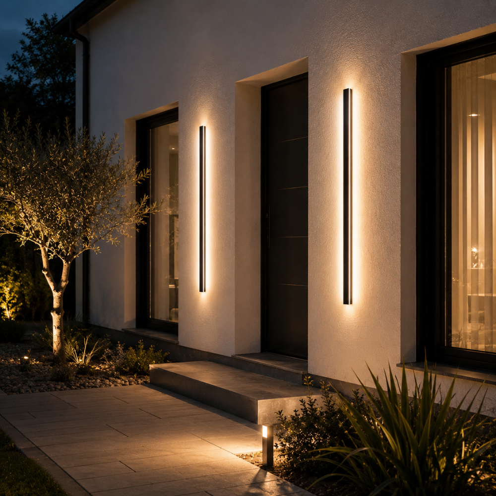 Obsidia — Applique extérieure LED en métal noir