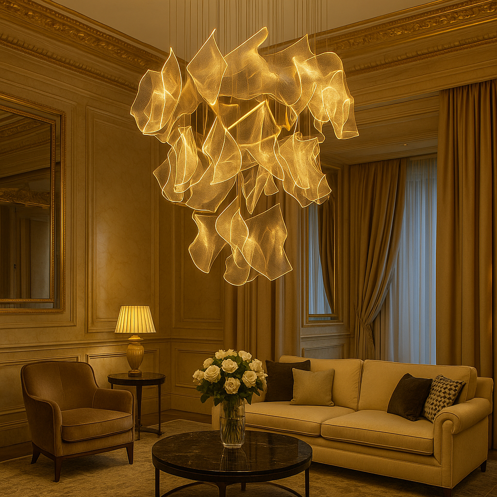 Cristella — Suspension cascade en cristal LED