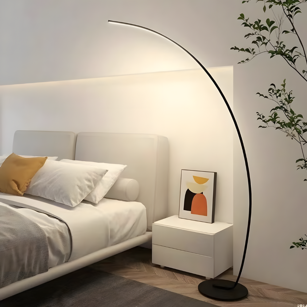 Arqua — Lampadaire LED arqué esprit nordique