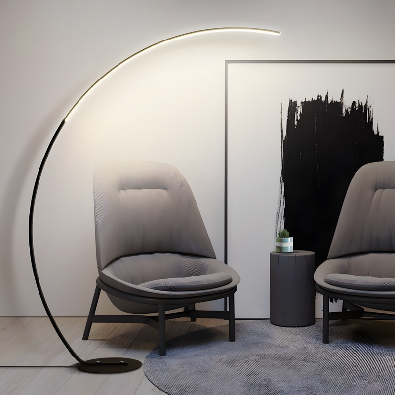 Arqua — Lampadaire LED arqué esprit nordique