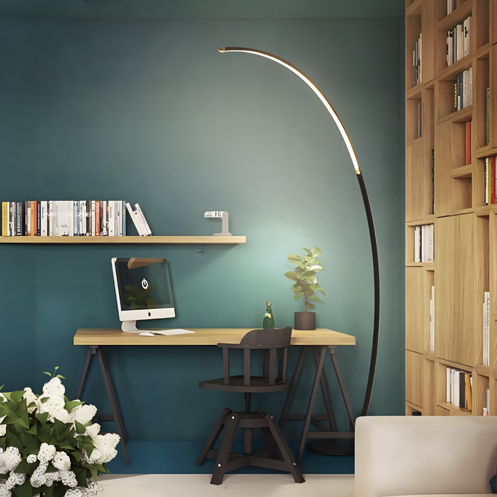 Arqua — Lampadaire LED arqué esprit nordique