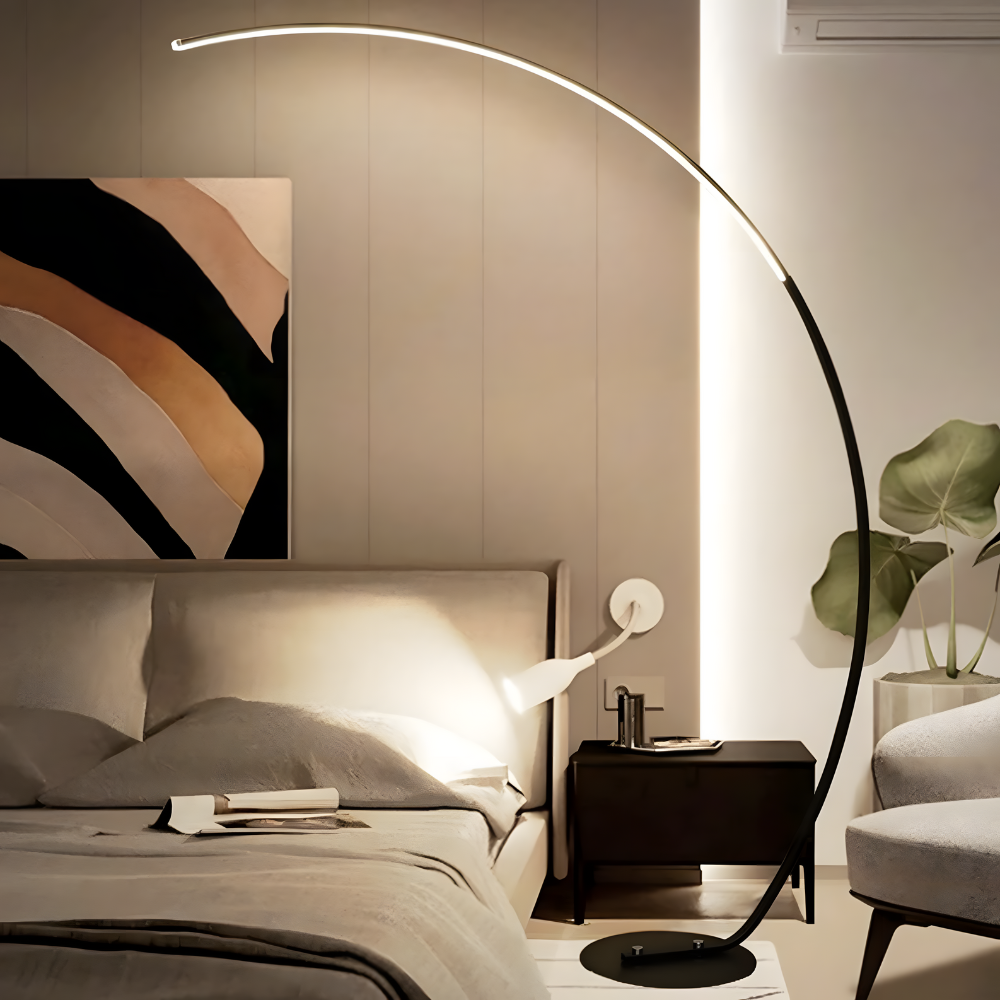 Arqua — Lampadaire LED arqué esprit nordique
