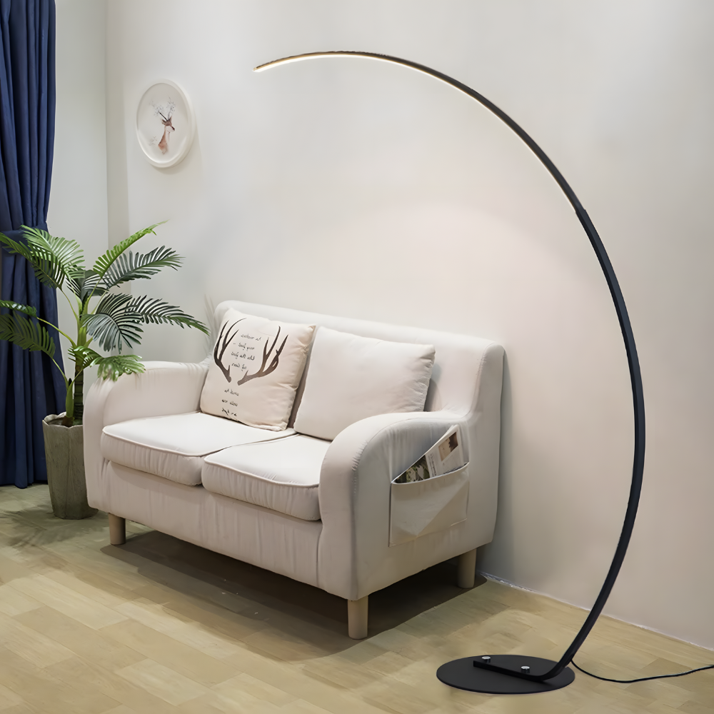 Arqua — Lampadaire LED arqué esprit nordique