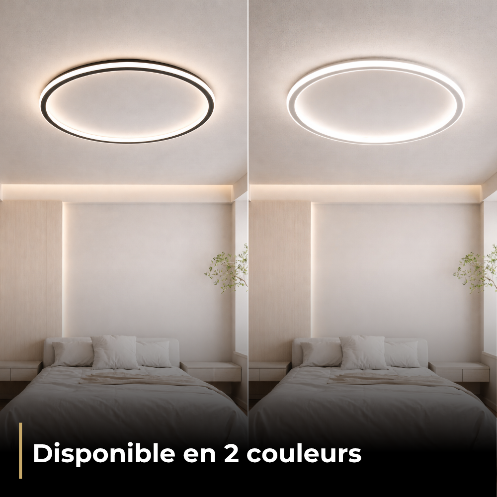 Nordi — Plafonnier LED scandinave rond blanc