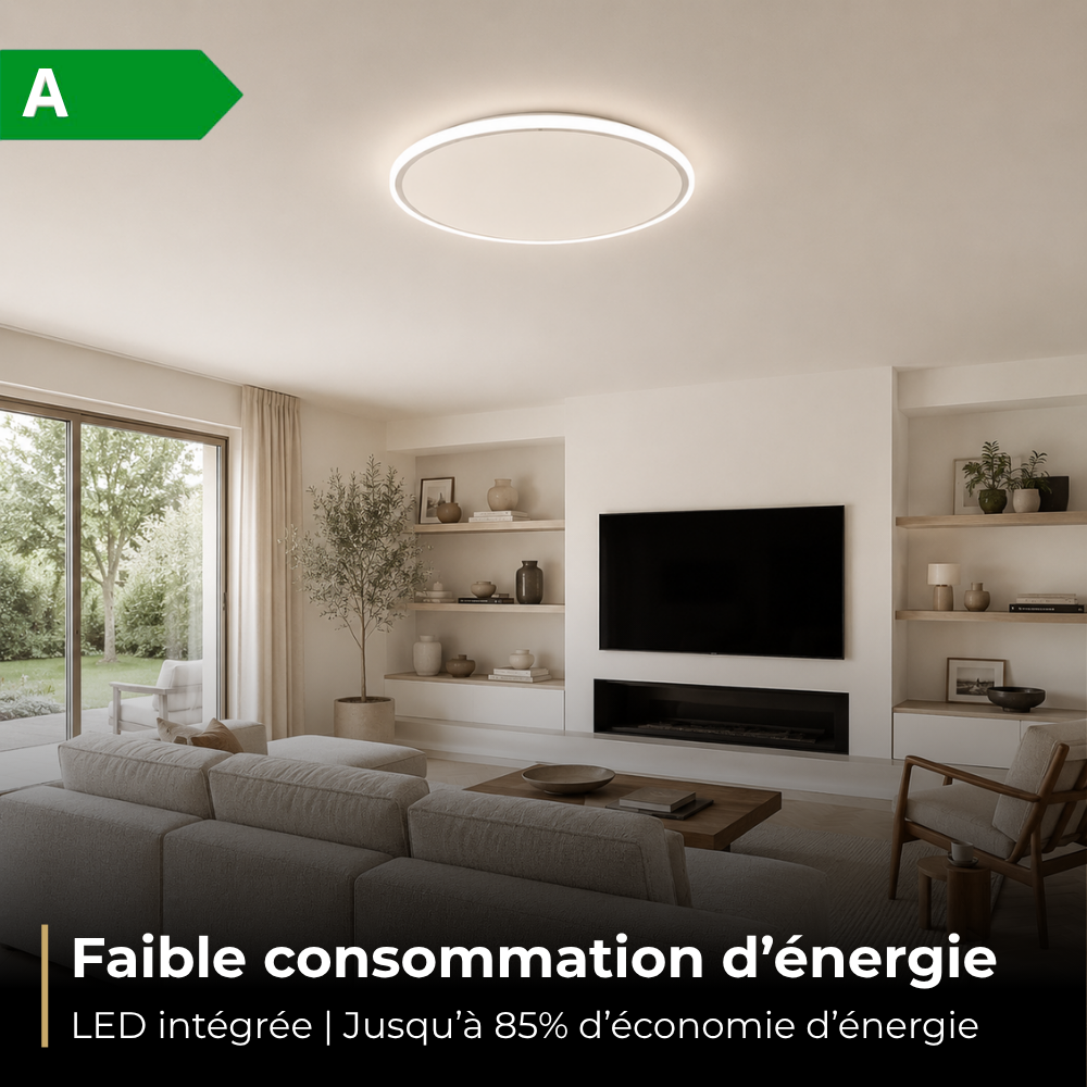 Nordi — Plafonnier LED scandinave rond blanc