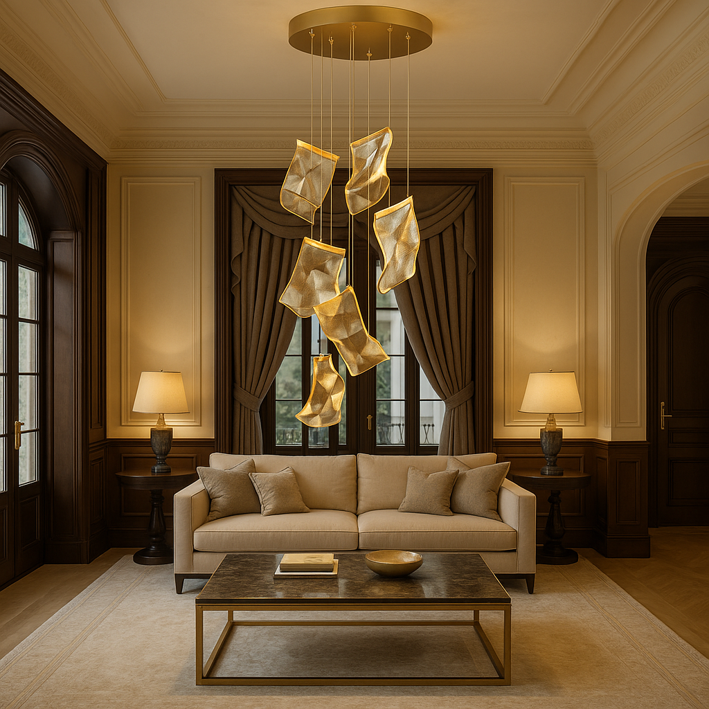 Cristella — Suspension cascade en cristal LED