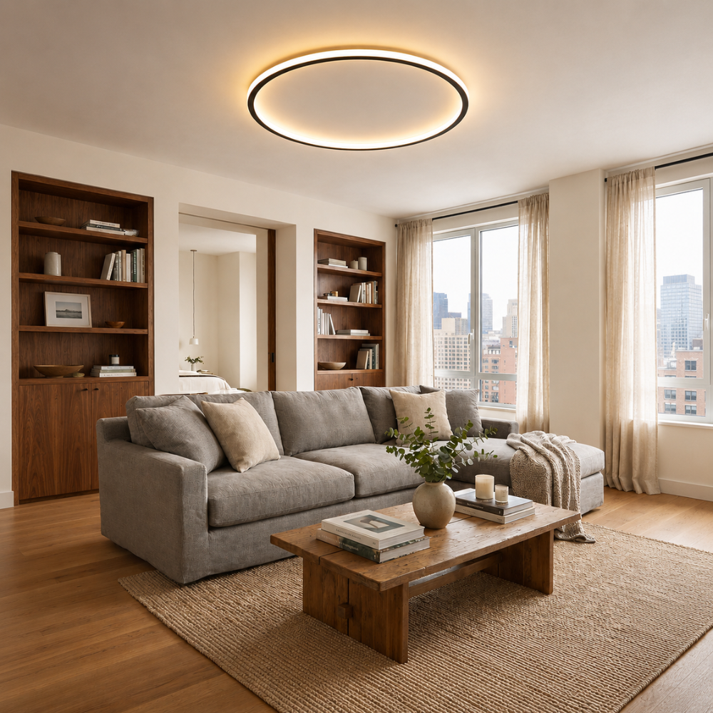 Nordi — Plafonnier LED scandinave rond blanc