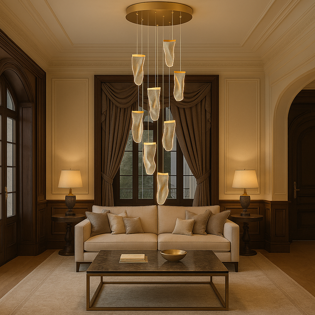 Cristella — Suspension cascade en cristal LED