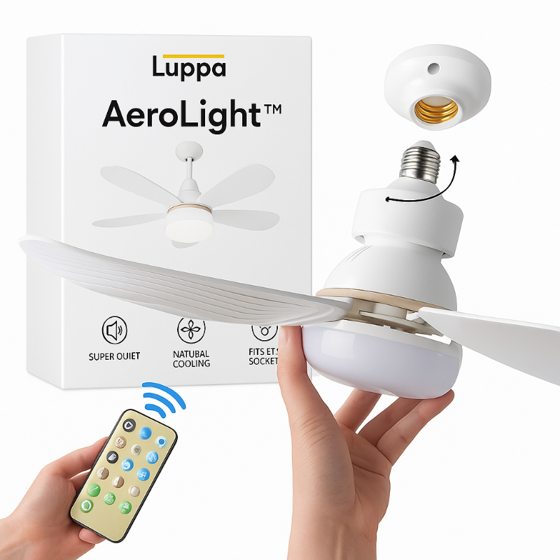 Aéris — Ventilateur plafonnier LED avec télécommande