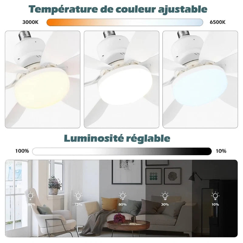 Aéris — Ventilateur plafonnier LED avec télécommande