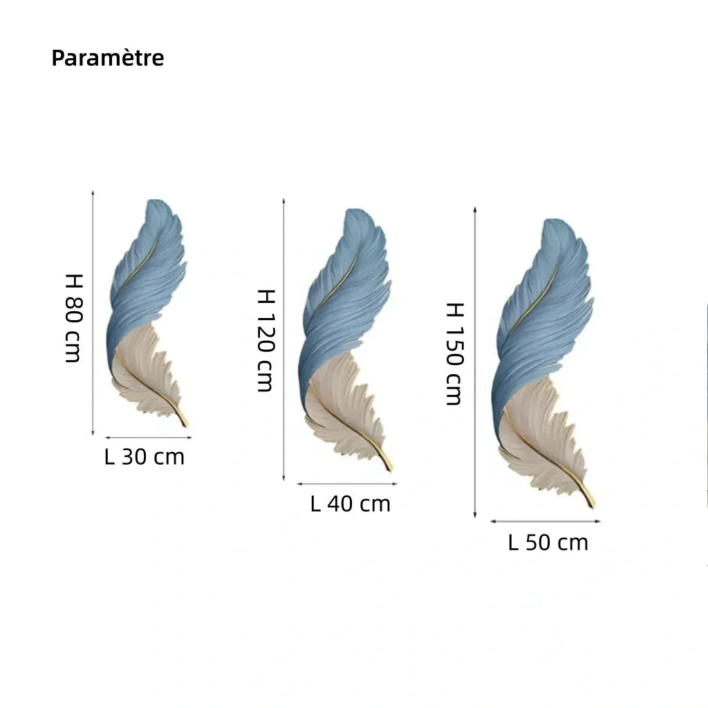 Piuma — Applique murale plume verticale LED