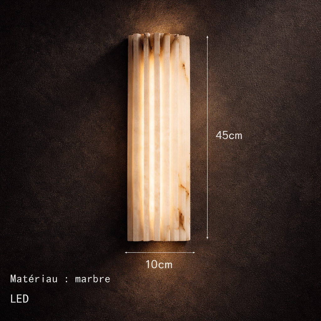 Sienne — Applique murale LED en marbre beige