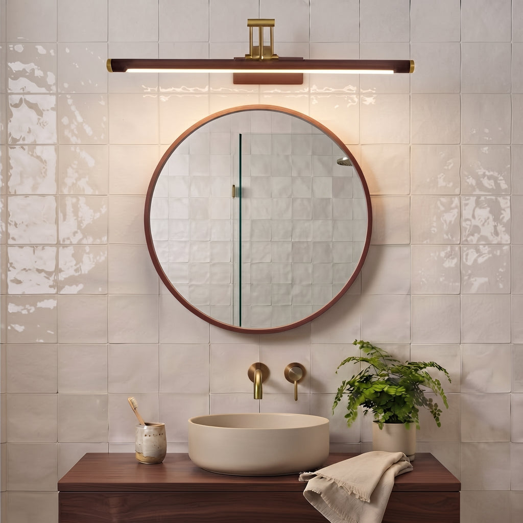 Doraline — Applique de salle de bain LED bois doré