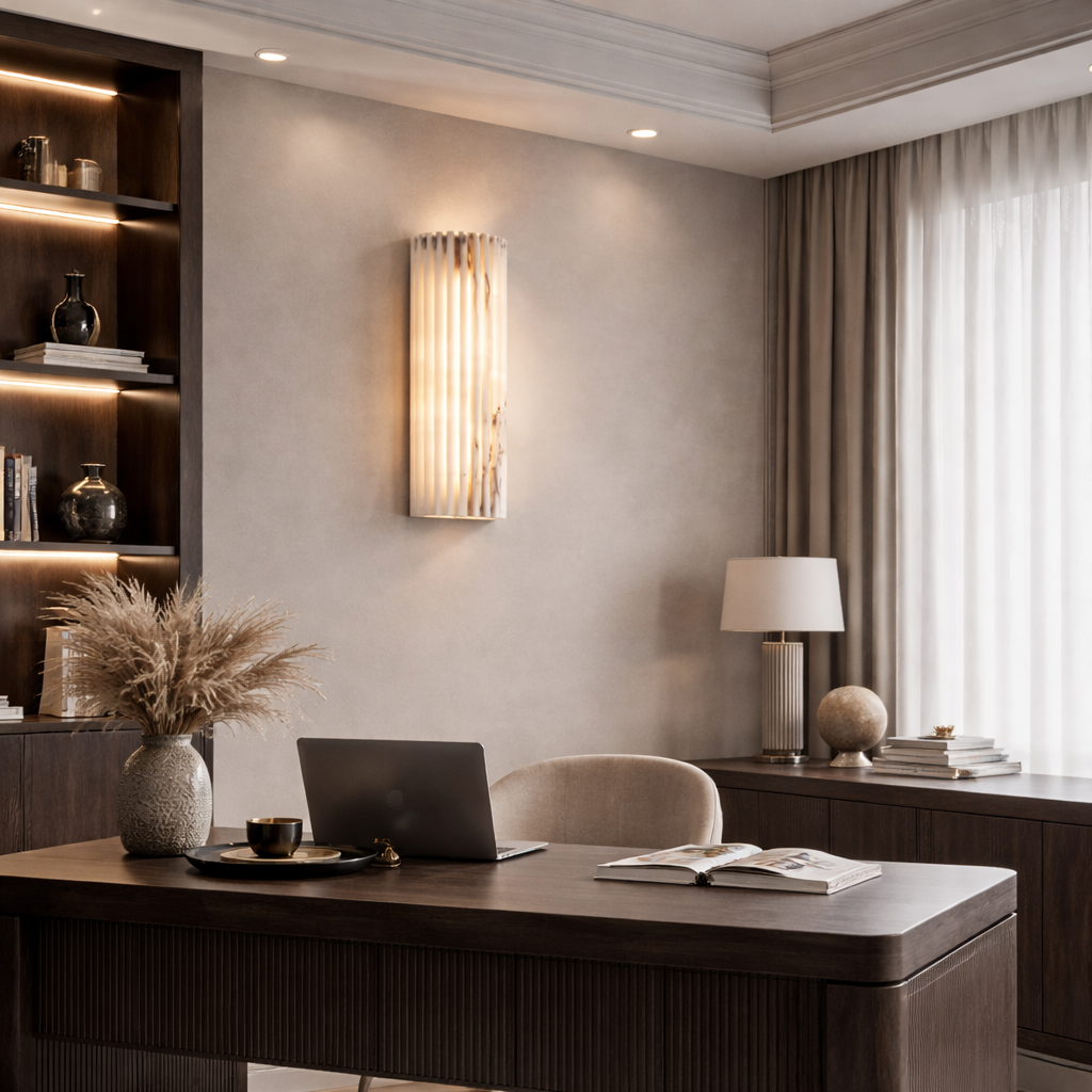 Sienne — Applique murale LED en marbre beige