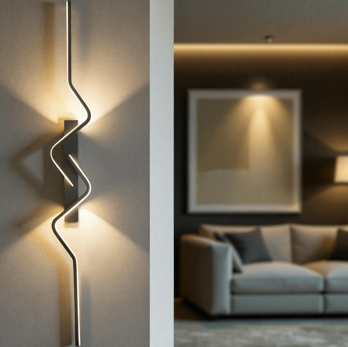 Serpentina — Applique murale ondulée LED