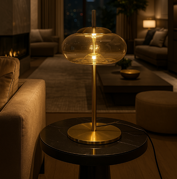 Chiara — Lampadaire en verre clair ou ambré