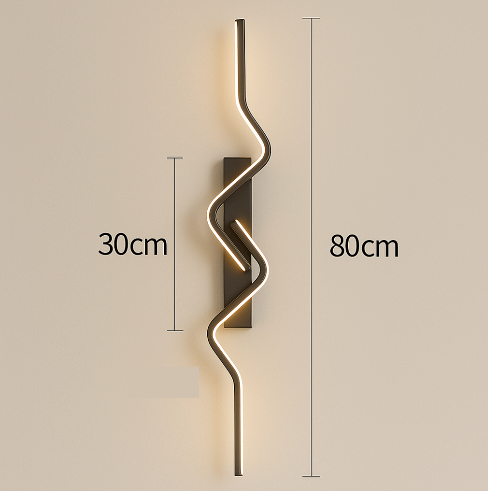 Serpentina — Applique murale ondulée LED