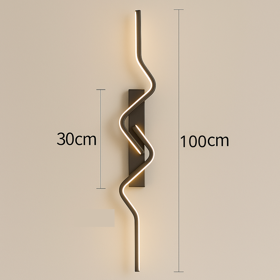 Serpentina — Applique murale ondulée LED