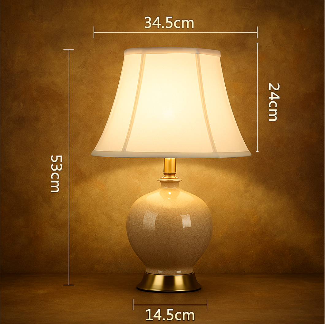 Verdelia — Lampe en céramique et laiton