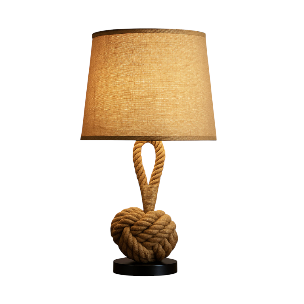 Cordana — Lampe à poser en corde tressée naturelle