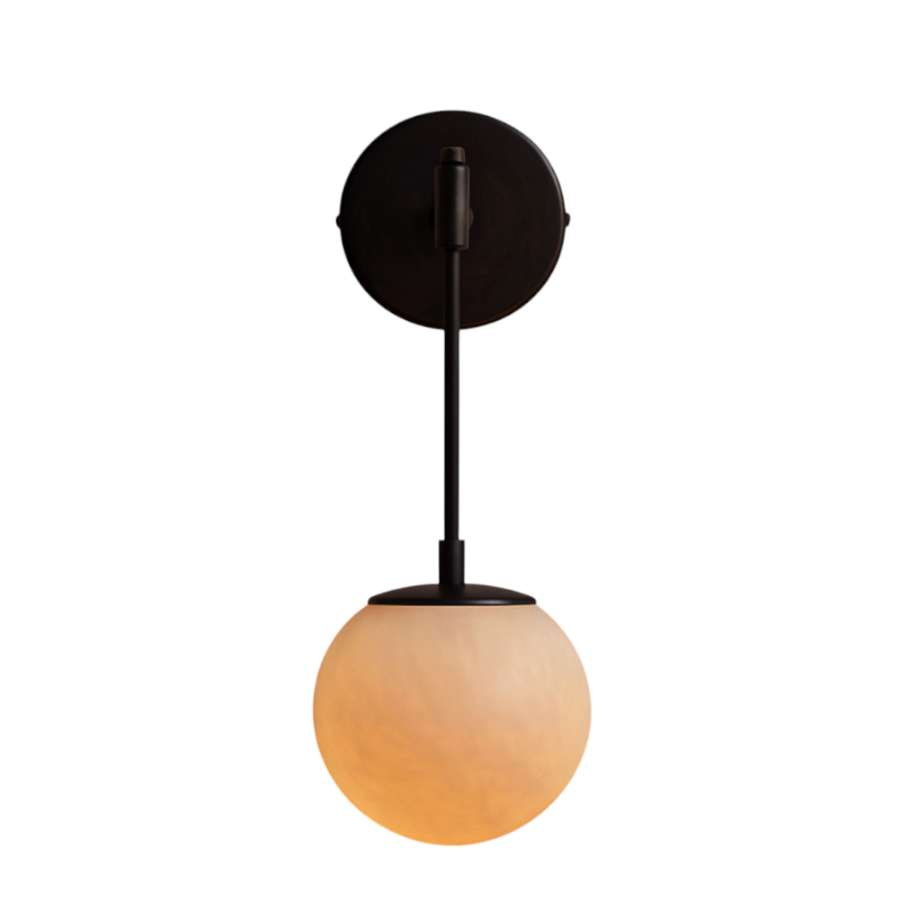 Marmora — Applique murale globe et socle en marbre