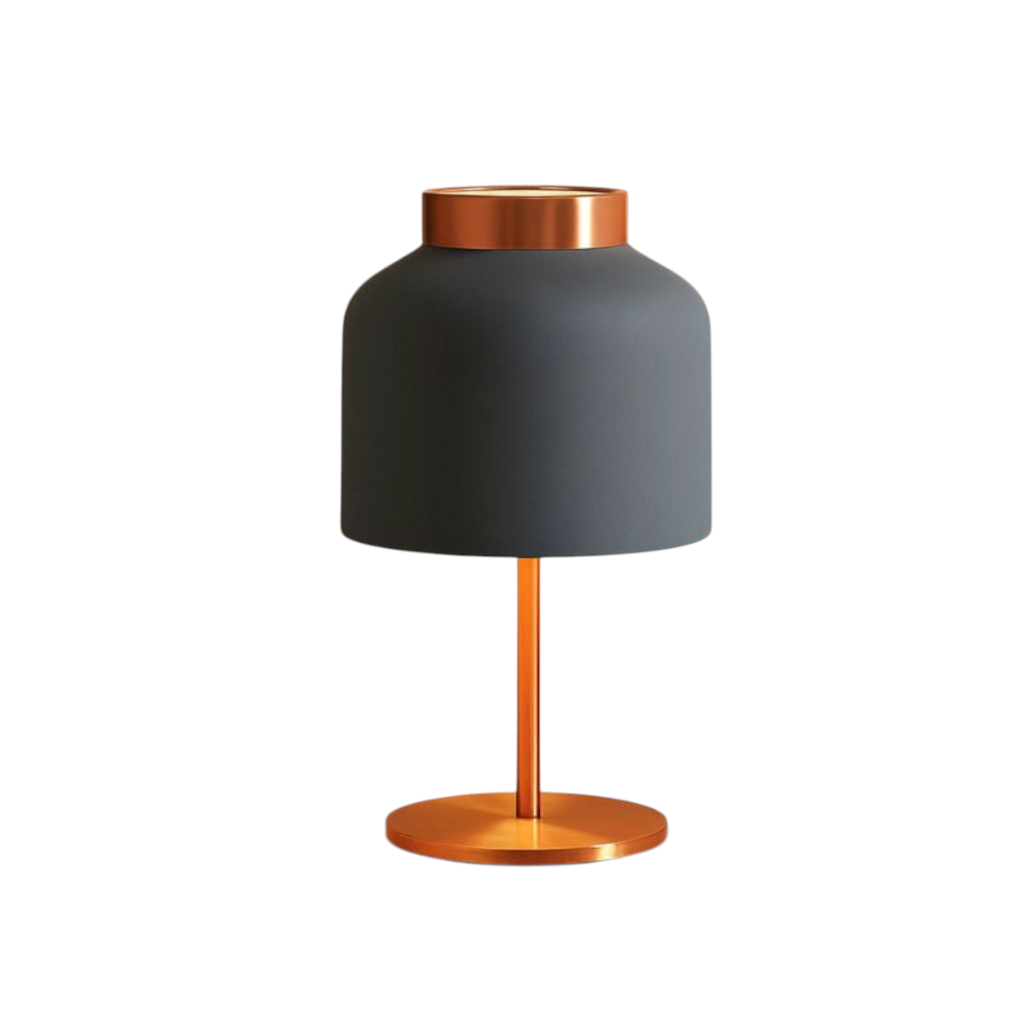 Rosalina — Lampe dôme en métal à pied doré
