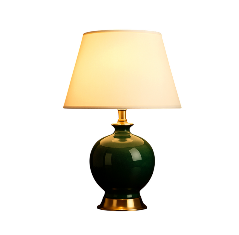 Verdelia — Lampe en céramique et laiton