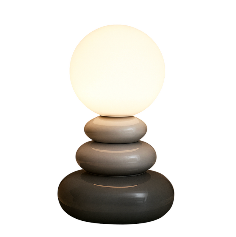 Marina — Lampe en céramique à galets empilés