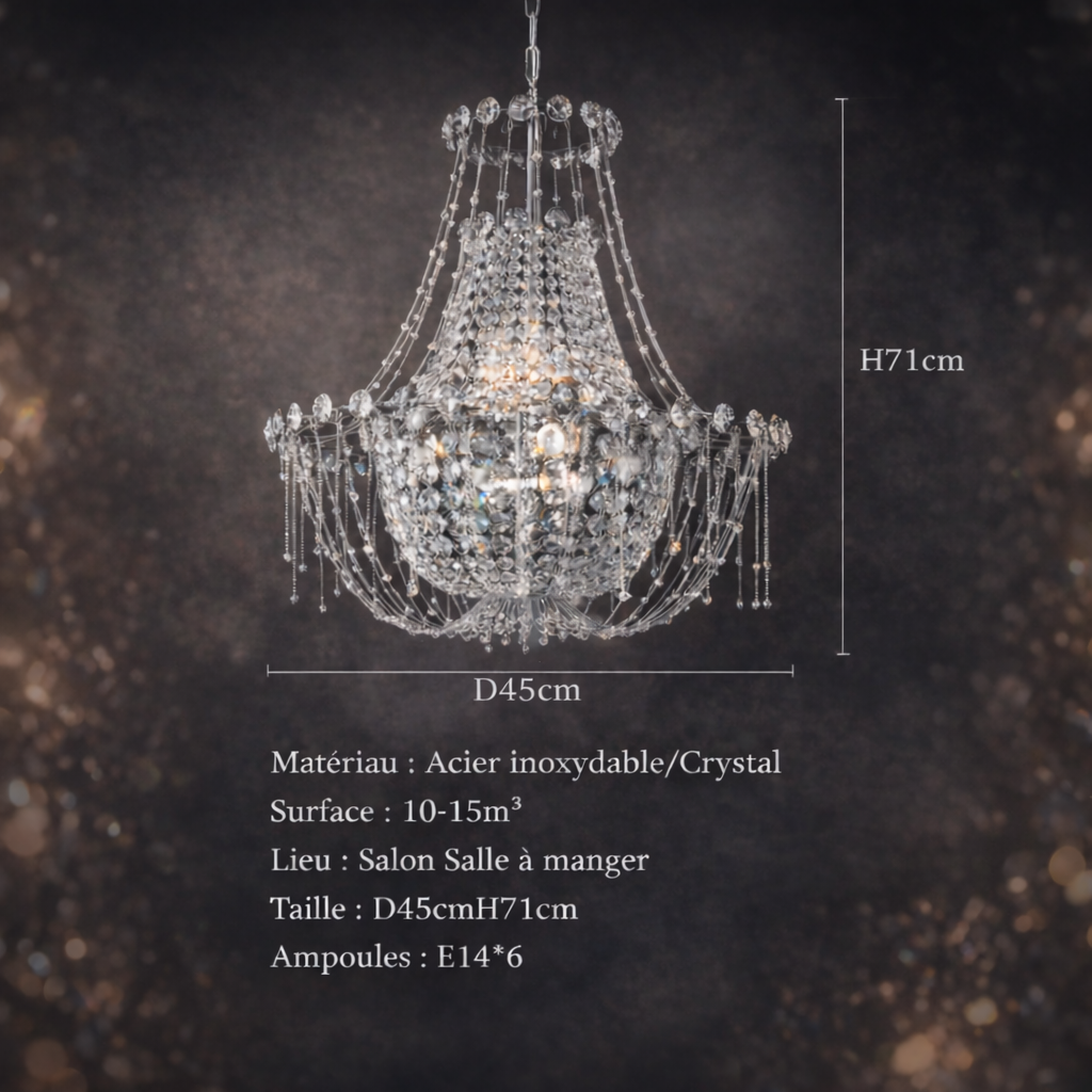 Serenella — Suspension en cristal facetté