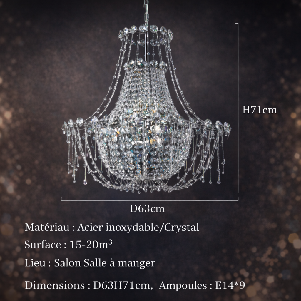 Serenella — Suspension en cristal facetté