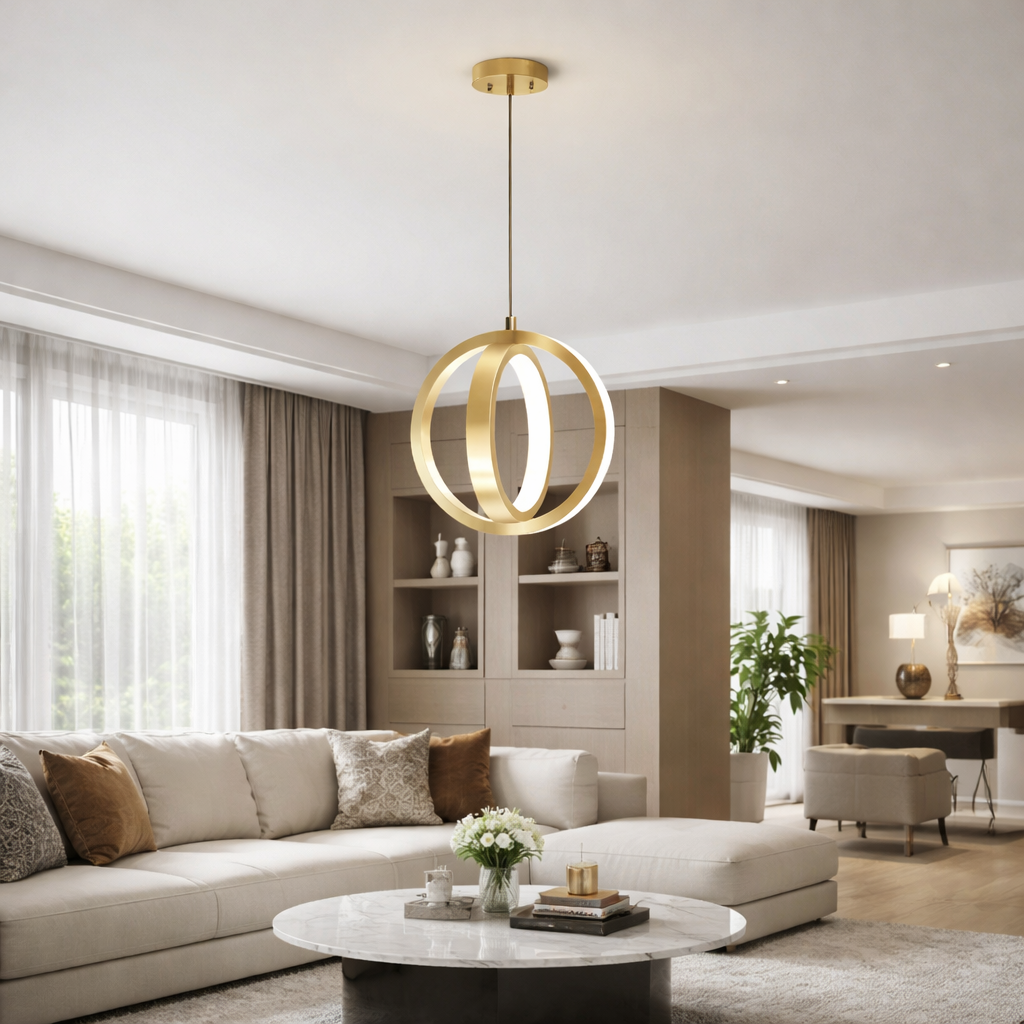 Cosima — Suspension contemporaine noire ou dorée