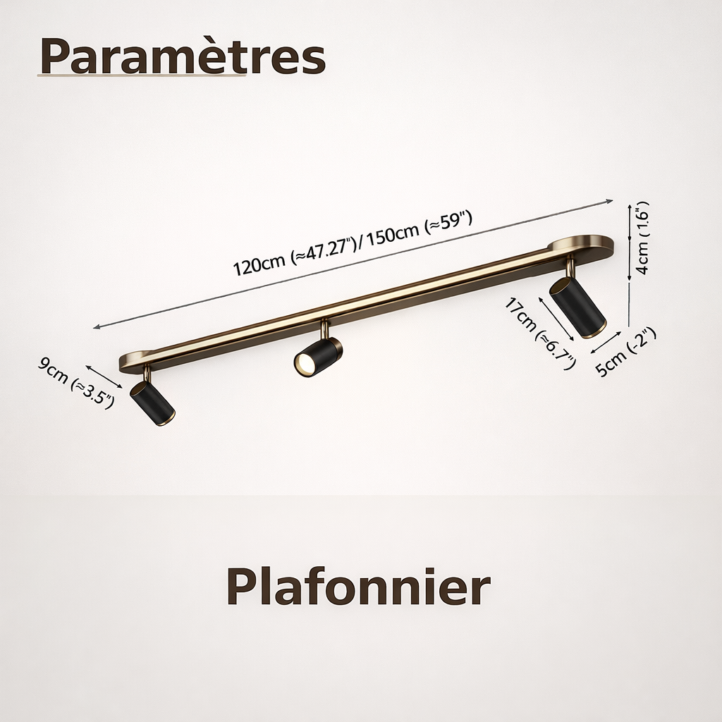 Linara — Plafonnier linéaire à spots orientables