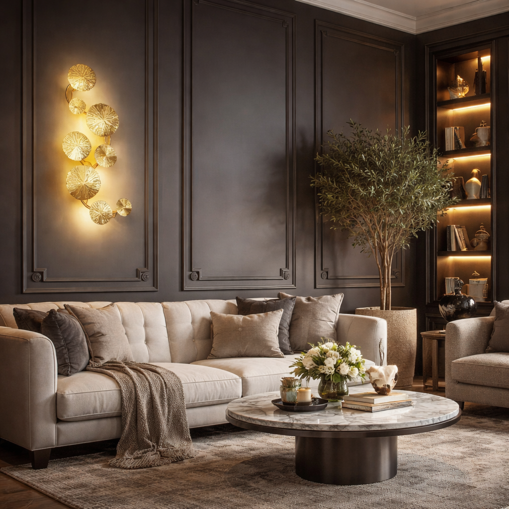 Nymphéa — Applique murale à six ou huit lumières
