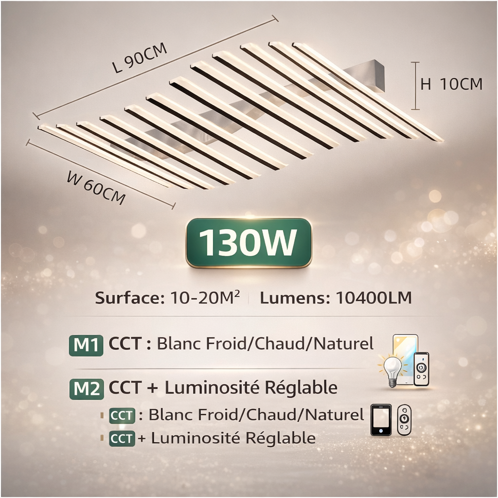 Ventalia — Plafonnier en éventail à multiples lumières