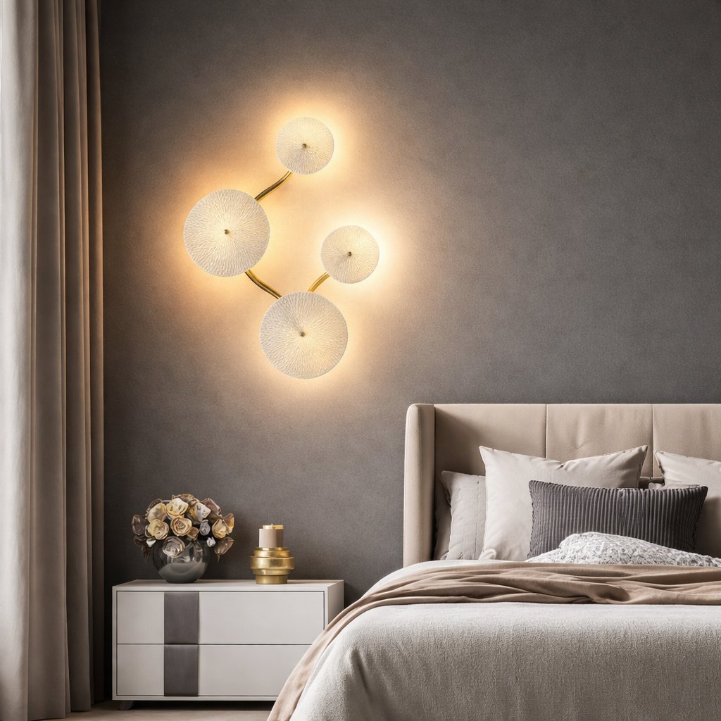 Floréane — Applique murale de quatre à huit lampes
