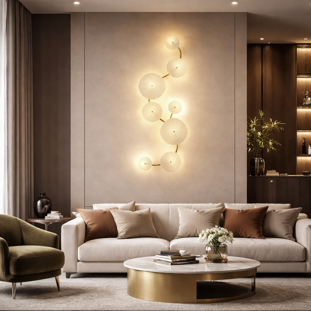Floréane — Applique murale de quatre à huit lampes