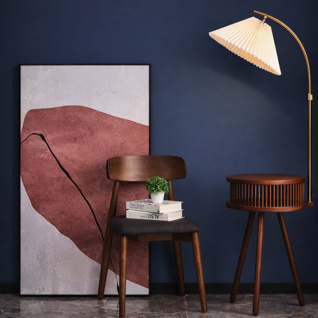Corolia — Lampadaire guéridon en bois