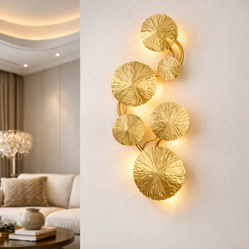 Nymphéa — Applique murale à six ou huit lumières