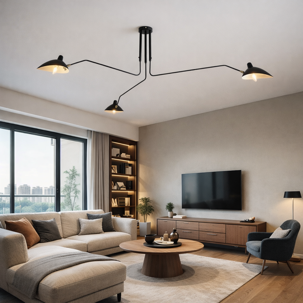 Trévia — Lustre à branches, trois ou six têtes